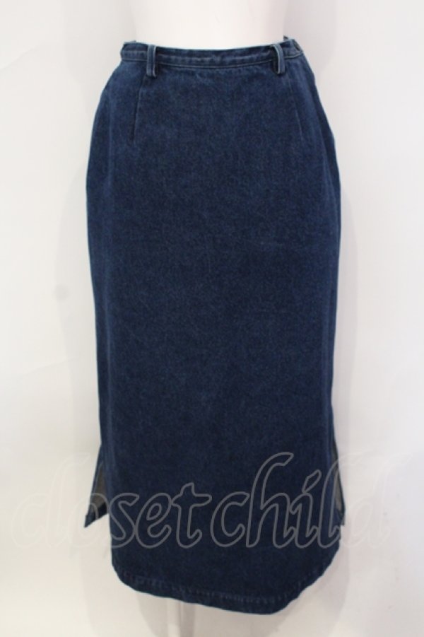 画像1: KANEKO ISAO / デニムロングスカート  インディゴ O-25-07-08-109-EL-SK-IG-ZI (1)