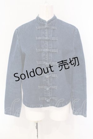 画像: KANEKO ISAO / デニムチャイナボタンジャケット  インディゴ O-25-07-08-110-EL-JA-IG-ZI