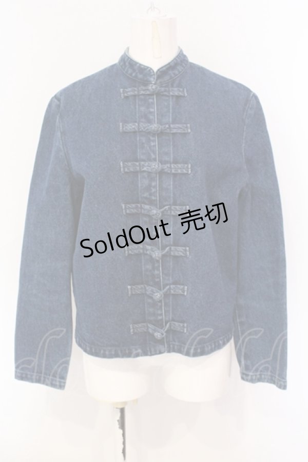 画像1: KANEKO ISAO / デニムチャイナボタンジャケット  インディゴ O-25-07-08-110-EL-JA-IG-ZI (1)