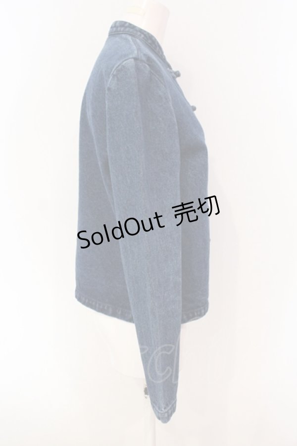 画像2: KANEKO ISAO / デニムチャイナボタンジャケット  インディゴ O-25-07-08-110-EL-JA-IG-ZI (2)