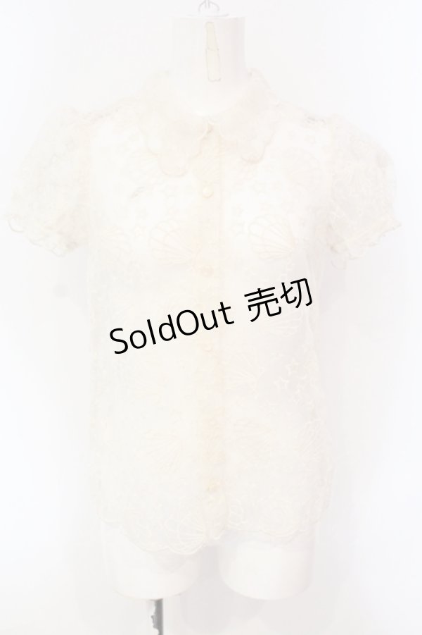 画像1: Candy Stripper / Dreamy Shell Blouse ブラウス 2 アイボリー O-25-07-08-111-PU-BL-IG-OS (1)