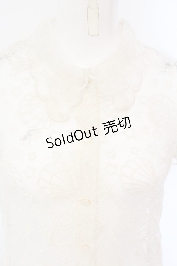 画像2: Candy Stripper / Dreamy Shell Blouse ブラウス 2 アイボリー O-25-07-08-111-PU-BL-IG-OS (2)