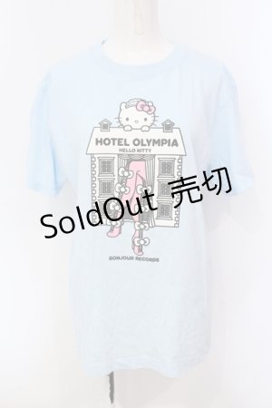 画像: サンリオ / Hotel Olympia × ハロウキティ コラボ Tシャツ M サックス O-25-07-08-116-EL-TS-IG-OS
