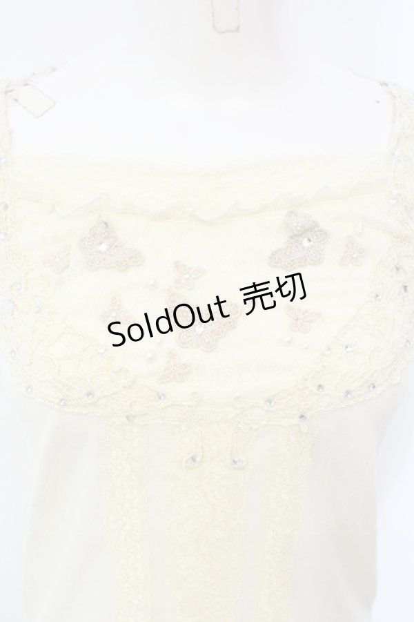 画像2: axes femme / バタフライモチーフキャミ M キナリ O-25-07-08-002-AX-TO-OW-OS (2)