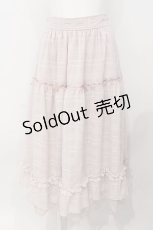 画像: axes femme POETIQUE / シアーチェックティアードスカート M ピンク O-25-07-08-025-AX-SK-OW-OS