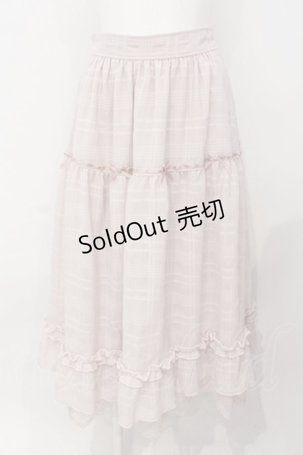 画像1: axes femme POETIQUE / シアーチェックティアードスカート M ピンク O-25-07-08-025-AX-SK-OW-OS (1)