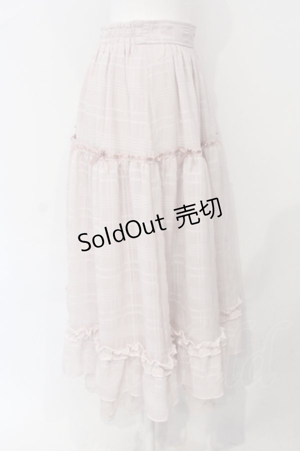 画像2: axes femme POETIQUE / シアーチェックティアードスカート M ピンク O-25-07-08-025-AX-SK-OW-OS (2)