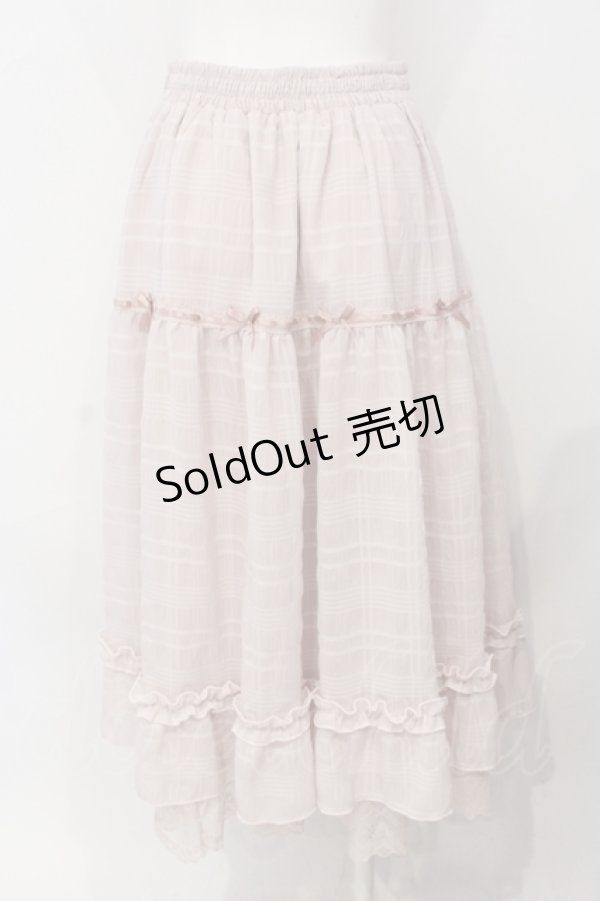 画像3: axes femme POETIQUE / シアーチェックティアードスカート M ピンク O-25-07-08-025-AX-SK-OW-OS (3)