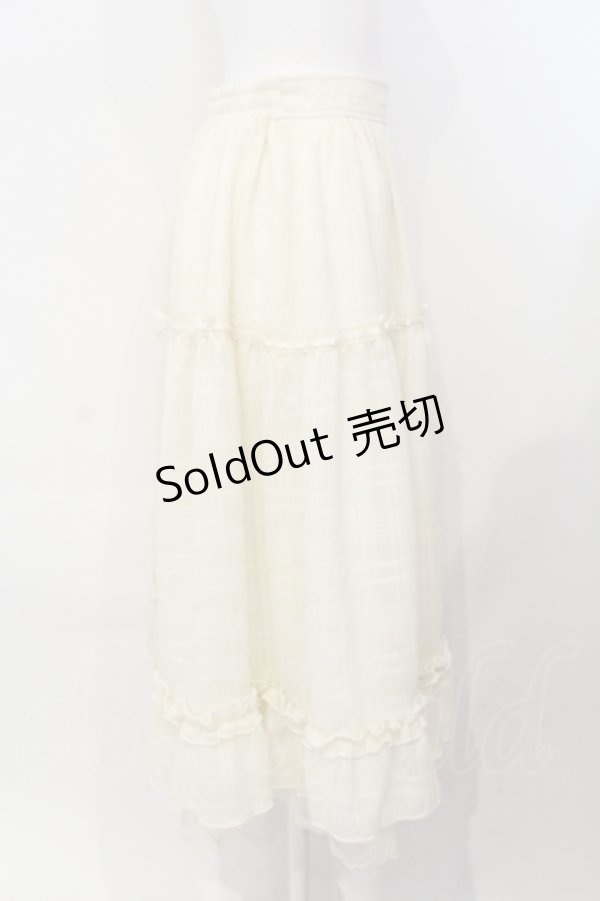 画像2: axes femme POETIQUE / シアーチェックティアードスカート M キナリ O-25-07-08-026-AX-SK-OW-OS (2)