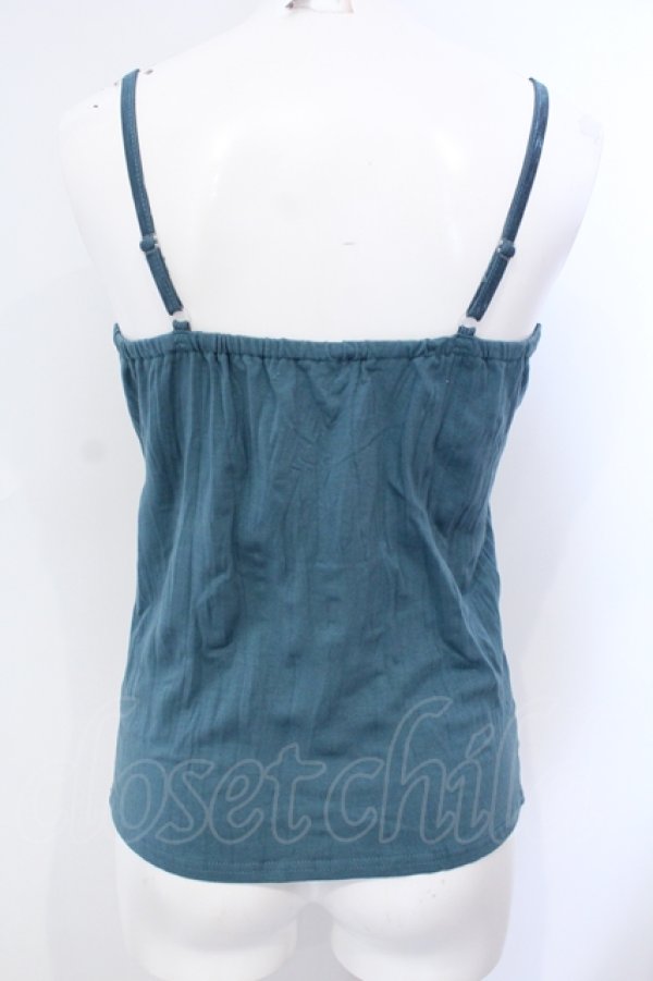 画像3: axes femme / フラワーモチーフレースキャミ M グリーン O-25-07-08-003-AX-TO-OW-OS (3)
