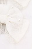 画像2: metamorphose / ラメ総レースパール付リボンコーム  シロ O-25-07-10-033-ME-AC-IG-OS (2)