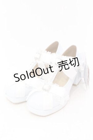 画像: Lovely Tency / MA フリルリボンPLP パンプス L サックス O-25-07-10-043-LO-SH-IG-OS