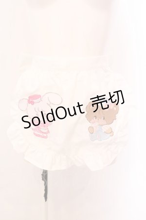 画像: axes femme kawaii / mikkoコラボ刺繍エプロン  シロ O-25-07-10-050-AX-SK-OW-ZT0803N