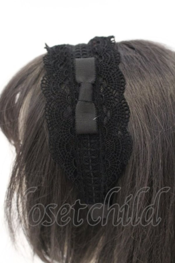 画像3: Melody BasKet / 旋律で紡いだレースカチューシャ  クロ O-25-07-10-007-LO-AC-IG-ZT271 (3)