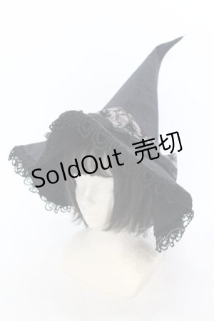 画像: ALICE and the PIRATES / Sweet Rose 魔女ハット  クロ O-25-07-10-013-PA-AC-OW-ZT-K011