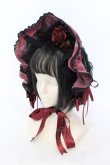 画像1: ALICE and the PIRATES / Vampire Lament 薔薇roseボンネット  ワイン O-25-07-10-015-PA-AC-IG-OS (1)