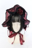 画像2: ALICE and the PIRATES / Vampire Lament 薔薇roseボンネット  ワイン O-25-07-10-015-PA-AC-IG-OS (2)