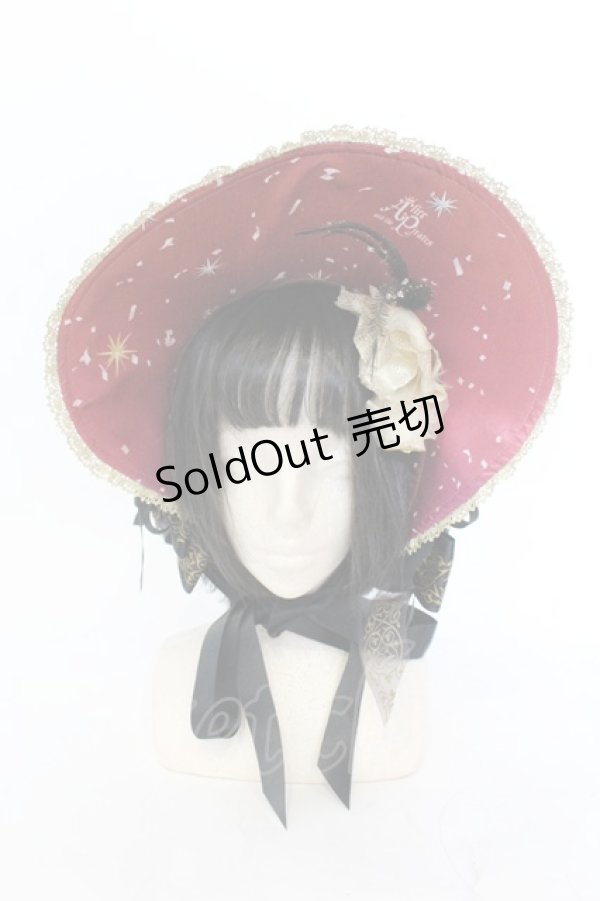 画像2: ALICE and the PIRATES / 星影のカルナヴァル ボンネット  えんじ O-25-07-10-019-PA-AC-IG-ZT305 (2)