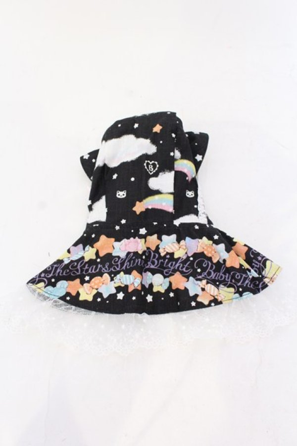 画像4: BABY,THE STARS SHINE BRIGHT / くみゃちゃんのKiraKira Sweets Halloween柄くみゃちゃんねこみみケープ  クロ O-25-07-10-023-BA-ZA-OW-ZT208-F003 (4)