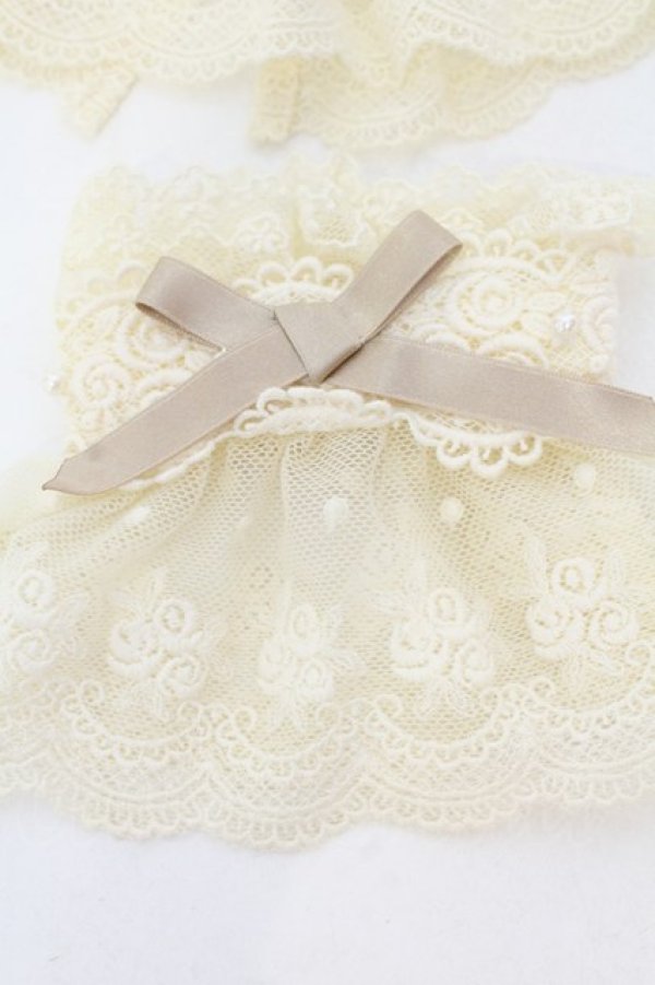 画像2: Angelic Pretty / ヴィクトリアプリンセスカフス  アイボリー O-25-07-10-025-AP-ZA-IG-ZT488 (2)