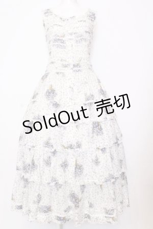 画像: PINK HOUSE / ブルーフラワリーノースリーブワンピース  シロ O-25-07-11-027-LO-OP-IG-OS
