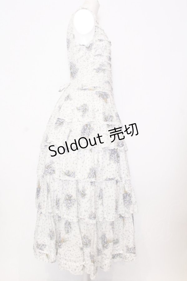 画像3: PINK HOUSE / ブルーフラワリーノースリーブワンピース  シロ O-25-07-11-027-LO-OP-IG-OS (3)