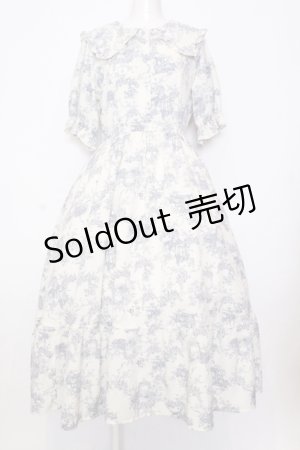画像: m petit by misako / トワルドジュイワンピース L ブルー O-25-07-11-031-LO-OP-OW-OS