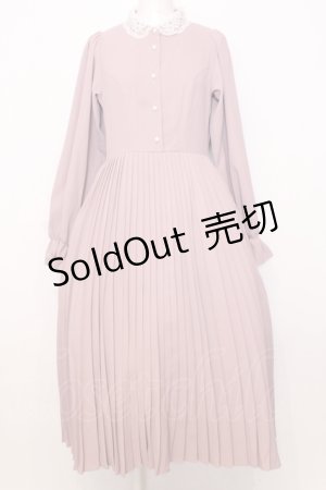 画像: m petit by misako / レース襟プリーツワンピース M ピンク O-25-07-11-038-LO-OP-OW-OS