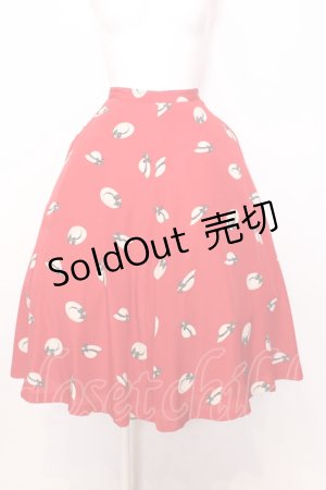 画像: PINK HOUSE / 帽子柄スカート  アカ O-25-07-11-043-LO-SK-OW-OS