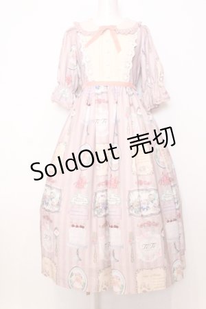 画像: axes femme kawaii / ティティ×ベアファミリーワンピース  ピンク O-25-07-11-044-AX-OP-IG-OS