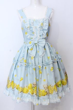 画像: metamorphose / Dreaming heart　Lemon 前あきジャンパースカート（2016）  サックス O-25-07-11-045-ME-OP-IG-OS
