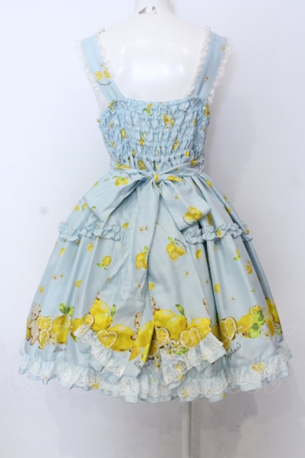 画像4: metamorphose / Dreaming heart　Lemon 前あきジャンパースカート（2016）  サックス O-25-07-11-045-ME-OP-IG-OS (4)