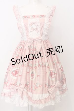 画像: walnut deer 胡桃鹿（海外ロリィタ） / ストロベリードットジャンパースカート  ピンク O-25-07-11-046-LO-OP-IG-OS