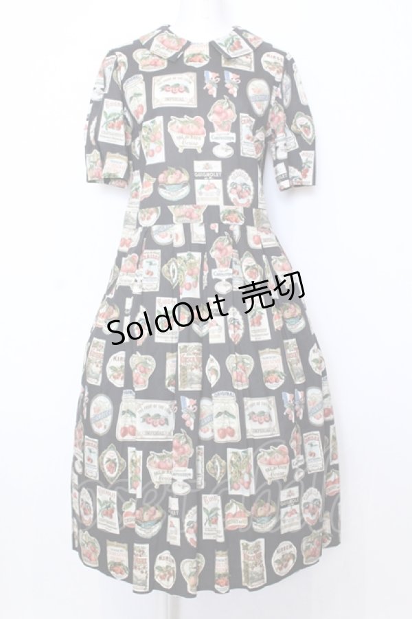 画像1: Jane Marple / Cherry labels Colette dress ドレス M クロ O-25-07-11-047-JM-OP-IG-OS (1)