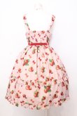 画像3: Emily Temple cute / Mellow Strawberryノースリーブワンピース M ピンク×アカ O-25-07-11-051-ET-OP-OW-OS (3)