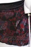 画像5: NieR Clothing / 内側和柄ユニセックスシアーロングスカート【CROW】REDver.  ブラック×レッド O-25-07-11-055-PU-SK-OW-OS (5)