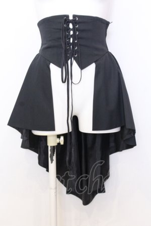 画像: ATELIER BOZ / ヘクトルミニオーバースカート  ブラック O-25-07-11-058-EL-SK-OW-OS