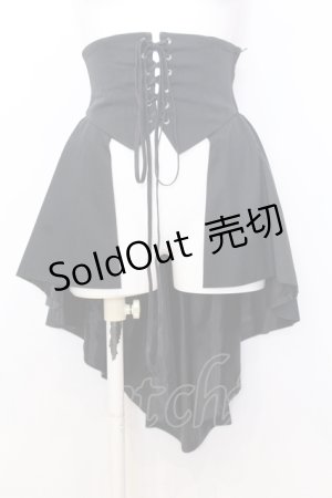 画像: ATELIER BOZ / ヘクトルミニオーバースカート  ブラック O-25-07-11-058-EL-SK-OW-OS