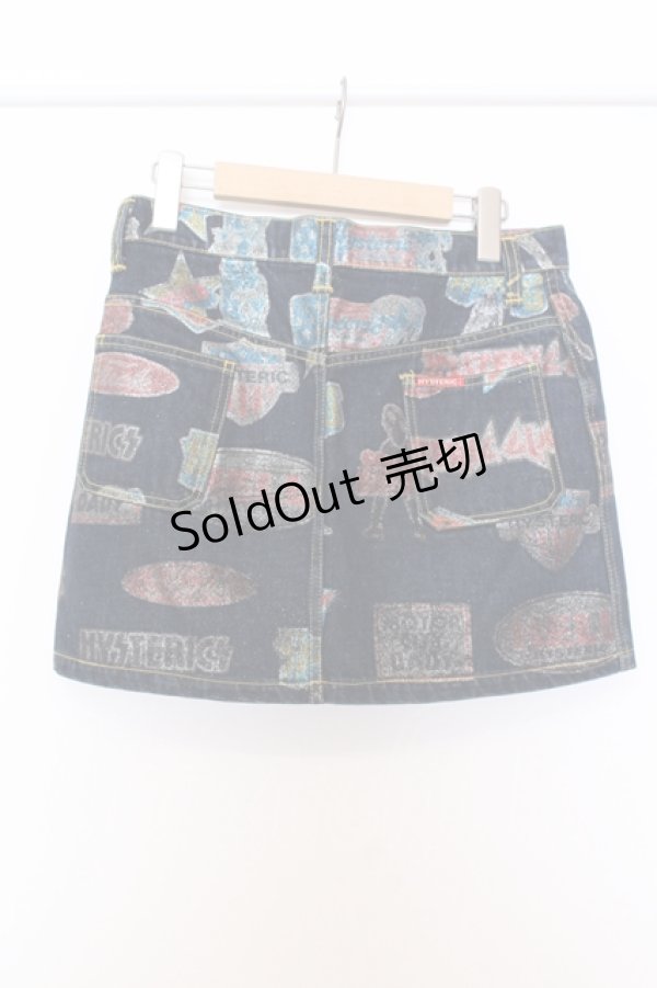 画像2: HYSTERIC GLAMOUR / グリッターラベルデニムスカート F インディゴ O-25-07-11-059-PU-SK-YM-ZT064 (2)