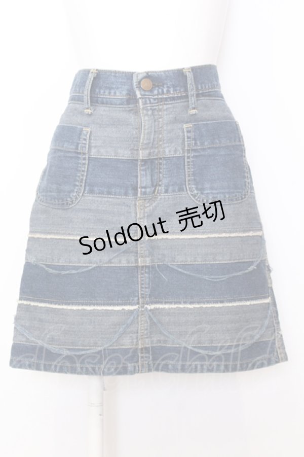 画像1: HYSTERIC GLAMOUR / ウミヘビデニムスカート S インディゴ O-25-07-11-060-PU-SK-YM-OS (1)
