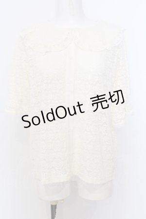 画像: m petit by misako / AOKレースブラウス L キナリ O-25-07-11-018-LO-BL-OW-OS