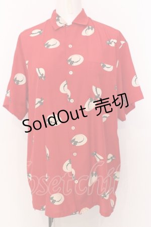 画像: PINK HOUSE / 帽子柄ブラウス  アカ O-25-07-11-021-LO-BL-OW-OS