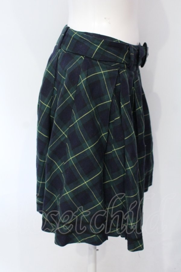 画像2: metamorphose / スクールスカート（ミニ）  グリーン O-25-07-12-029-ME-SK-IG-ZT465 (2)