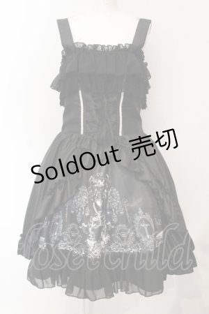画像: ATELIER PIERROT / Secret Chamber Corset 　ジャンパースカート 2 ブラック×ホワイト O-25-07-12-037-EL-OP-OW-OS