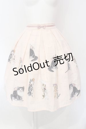 画像: Innocent World / アンティークキャットスカート M ピンク O-25-07-12-044-IW-SK-OW-OS