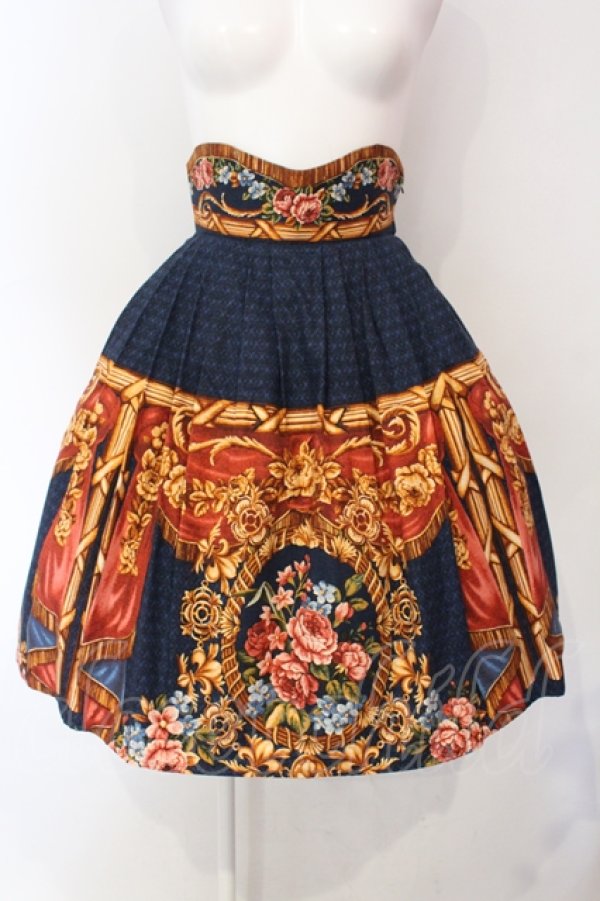 画像1: Innocent World / 宮殿の薔薇スカート M ネイビー O-25-07-12-054-IW-SK-OW-OS (1)