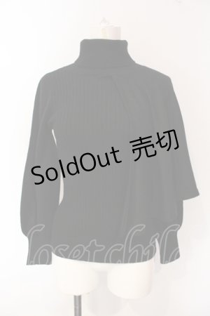 画像: Moi-meme-Moitie / ハーフケープ修道女ニット  ブラック O-25-07-12-058-MO-TO-OW-OS