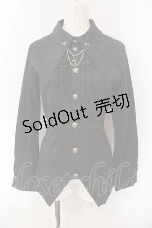 画像: ALGONQUINS / コウモリ襟ブラウス F ブラック O-25-07-12-072-AL-BL-OW-OS