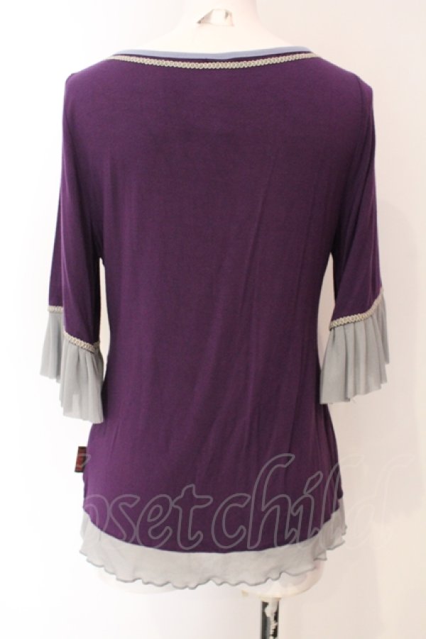 ♥💜黒×紫 ファッション Ozz oneste トップス(パープル)