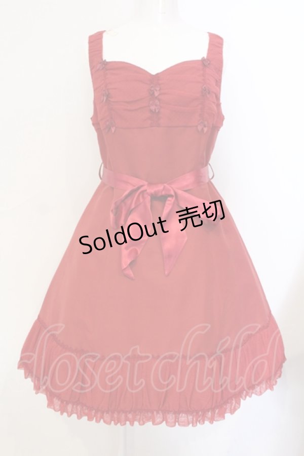 画像1: metamorphose / ドットチュールジャンパースカート（2005年）  アカ O-25-07-12-008-ME-OP-IG-OS (1)